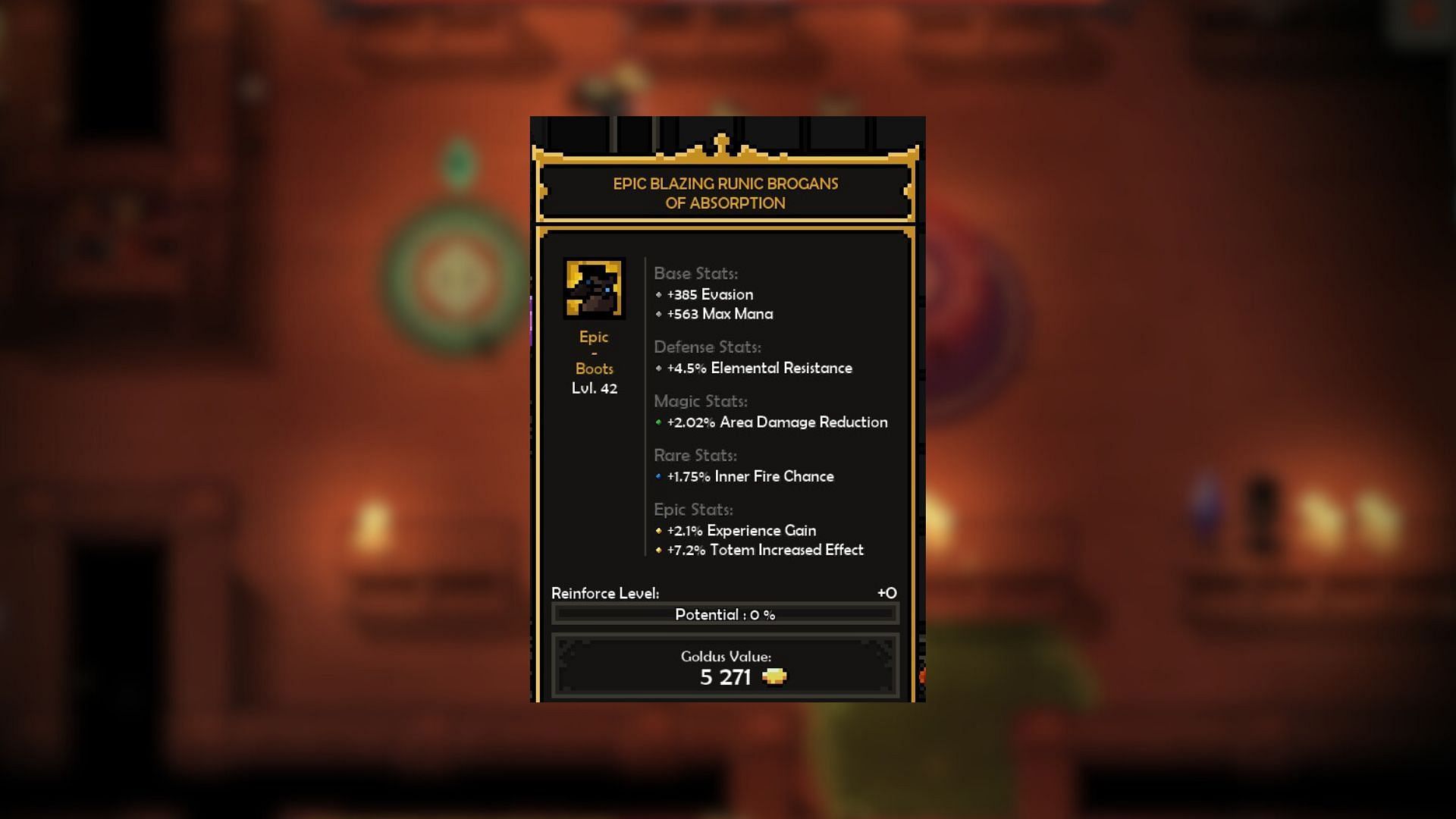 Evasion and mana are important stats for Mage (Image via Slormite Studios)